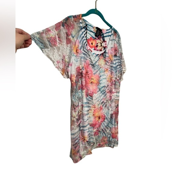 Brittany Black Floral Layered Shirt Size XL - Picture 4 of 12